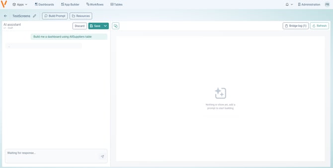Writing the first build prompt describing the app