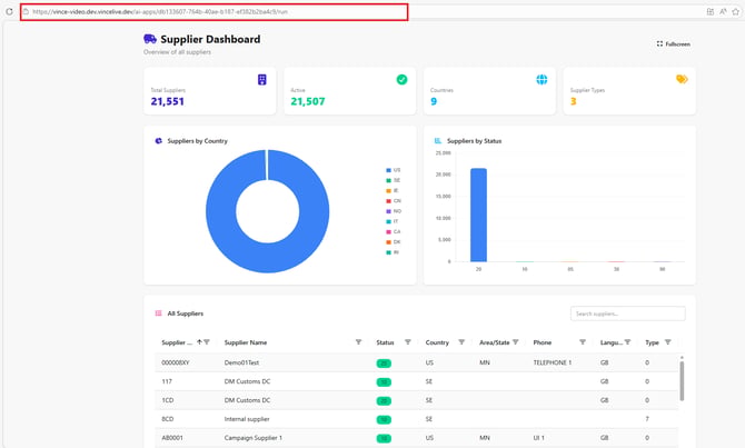 Running the published app